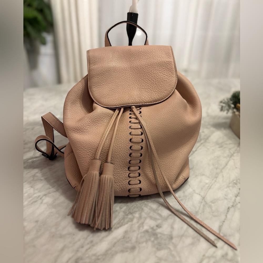 Rebecca Minkoff Blush/Pale Pink Leather Backpack – Everyday Weekend Essential